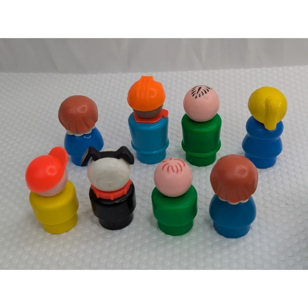 Fisher‎ Price Little People Plastic Head Body Lot of 10 Freckle Boy Car